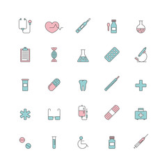 set of minimalistic medical icons