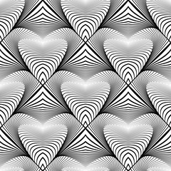 Design seamless monochrome striped pattern