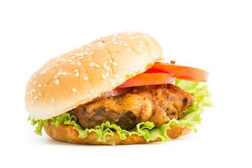 Classic Big hamburger isolate