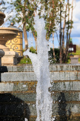 Fountain in the discharge water