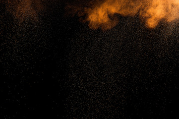 Abstract orange paint Holi.