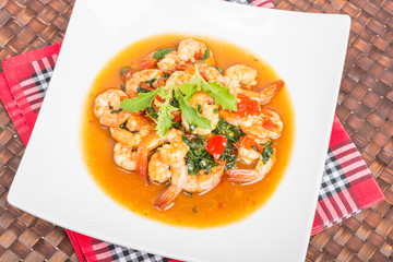 Thai food, Basil Shrimp Fried