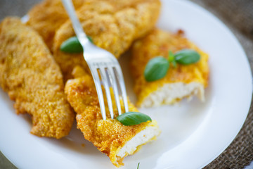 chicken fried in batter