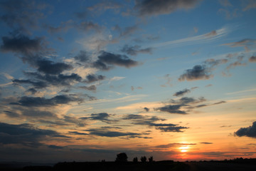 Sunset sky and clouds Landscape