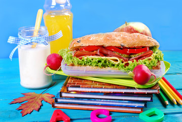 big sandwich for school  breakfast
