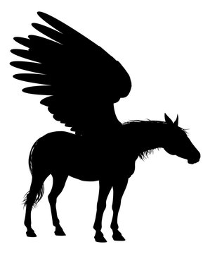 Pegasus Winged Horse Silhouette