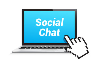 Social Chat Laptop Hand Pointer