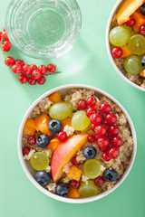 healthy breakfast quinoa with fruits berry nectarine blueberry g