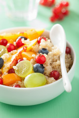 healthy breakfast quinoa with fruits berry nectarine blueberry g