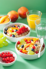 healthy breakfast quinoa with fruits berry nectarine blueberry g