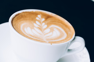 cup of coffee - soft focus with vintage film filter
