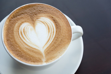 cup of coffee - soft focus with vintage film filter