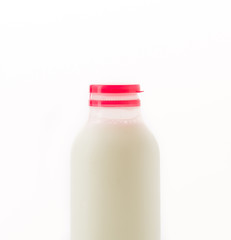 milk bottle on white background