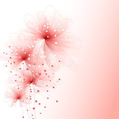 Vector background with flowers