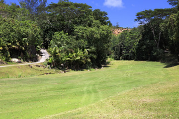 Beautiful golf course at the Constance Lemuria Resort.