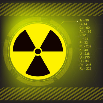 radiation warning symbol vector
