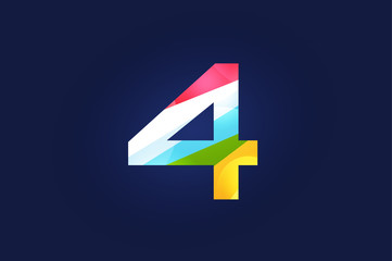 Four 4 letter vector logo icon symbol