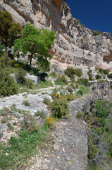 Fototapeta na wymiar Siurana cliffs of Catalonia in spring