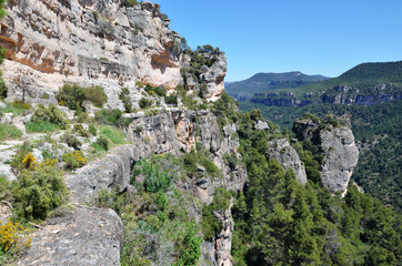 Siurana cliffs in the Prades mountains