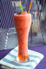 strawberry smoothie - soft focus with film filter