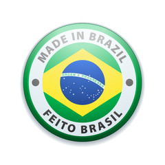 Fototapeta premium Made in Brazil (non-English text - Made in Brazil)