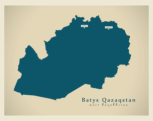 Modern Map - Batys Qazaqstan KZ