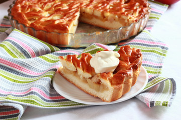 Apple pie with lattice