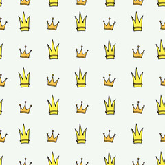 Crown seamless pattern