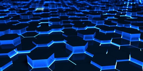 Fototapeta premium Hexagons background