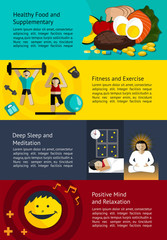 Naklejka premium Healthy life infographic banner template layout design health care education vector