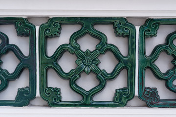 Vintage Floral Floor Tile Background