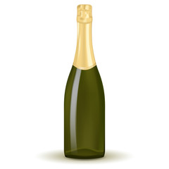 A bottle of champagne.