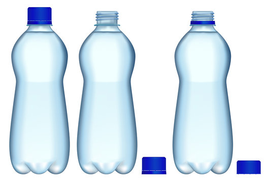 Plastic Bottles of water.