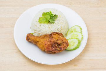 Thai food fast food, Fried Chicken with Rice