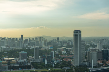 View of Singapore city skyline