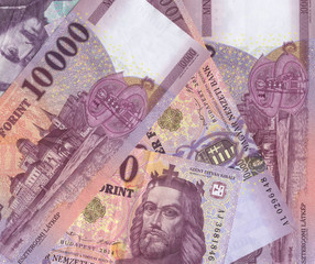hungarian forint banknotes - business, financial background