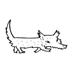 cartoon little wolf