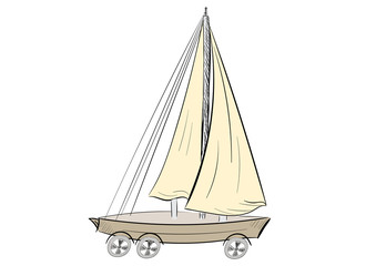 The ship on wheels