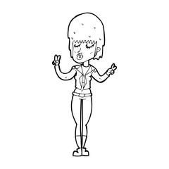 cartoon cool girl