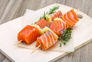Salmon skewer