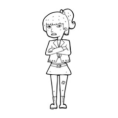 cartoon cool girl