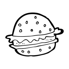cartoon hamburger