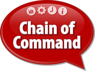 Chain of Command Business term speech bubble illustration