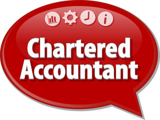 Chartered Accountant  Business term speech bubble illustration