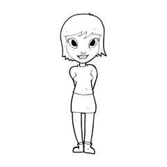 cartoon pretty girl