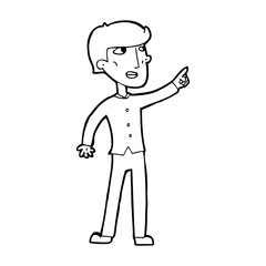 cartoon man pointing