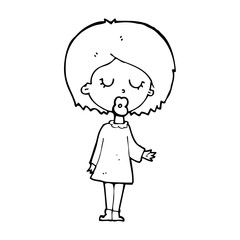 cartoon woman explaining her point