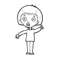cartoon woman explaining her point