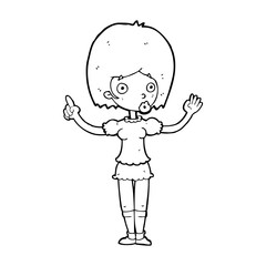 cartoon woman explaining her point