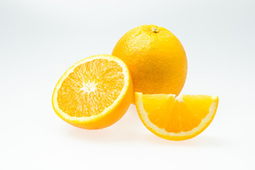 orange fruit slice isolated